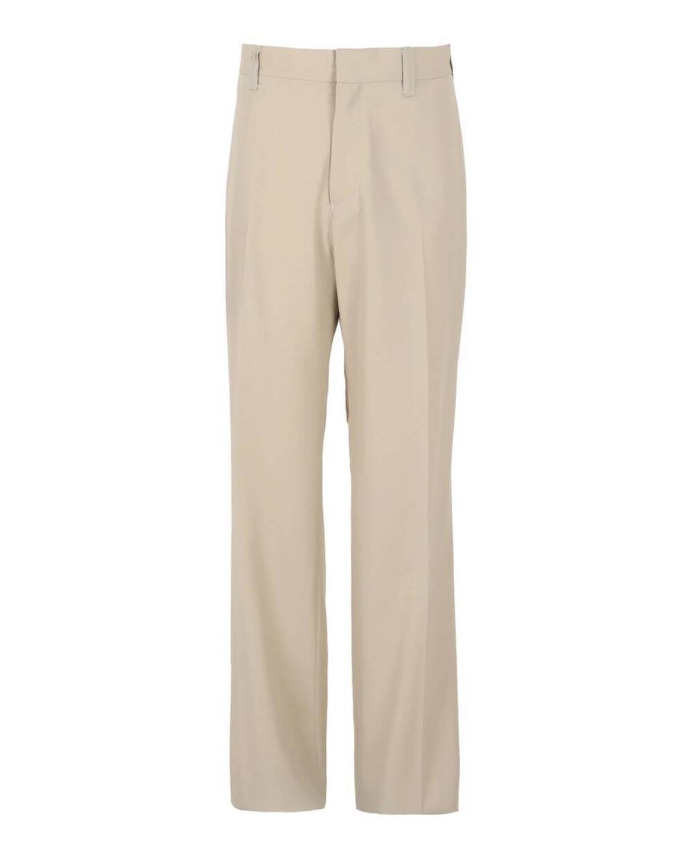 NEW SALVATORE FERRAGAMO men's stitched wide leg trousers in bone